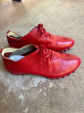 Litfoot Red Leather Sneakers